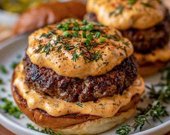 Copycat Secret Burger Sauce Recipe, Homemade Special Sauce Printable, Famous Burger Dressing PDF, Easy Toppings, Digital Recipe, Iconic Dip