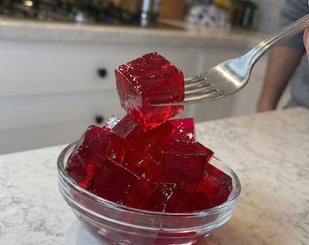 Sugar Free Pink Jello Recipe, Weight Loss Snack, 3 Ingredient Low Calorie Dessert, Printable PDF, Healthy Quick Easy Gift for Her, Diet Prep