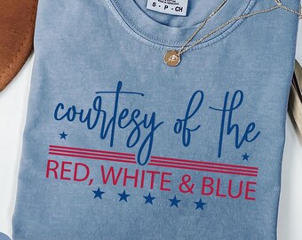 Comfort Colors Patriotic Graphic Tee,  Red White And Blue Shirt, 4th Of July Shirt, USA Pride Independence Day Top