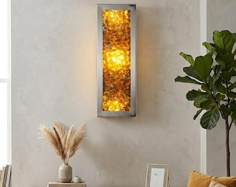 Zilveren roestvrijstalen blaker - Artisan wandlamp