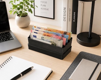 Organizador de billetes de euro | Caja para guardar billetes de euro | Caja de almacenamiento de efectivo impresa en 3D | Organizador de escritorio para billetes