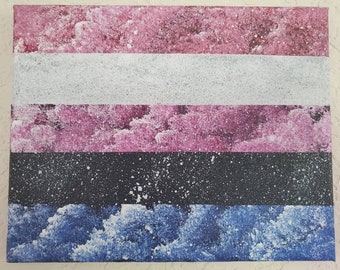 Genderfluid Clouds Pride Flag Painting