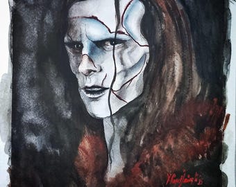 Frankenstein Watercolor Painting Tutorial - Gothic Portrait Digital Painting Lesson