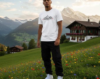 Lock In Designs Switzerland Alps Heavyweight Unisex Crewneck T-shirt | Gildan® 5000