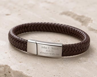 loss of loved one gift - personalised loss of mother or father gift - personalised remembrance gifts - personalised leather bracelet