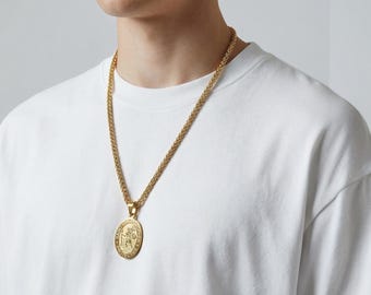 Personalised Saint Christopher Necklace - Keep Safe Gift