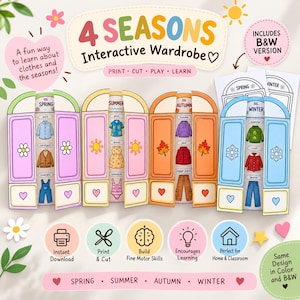Seasonal Clothes-Interactive Wardrobe Craft Activity for kids