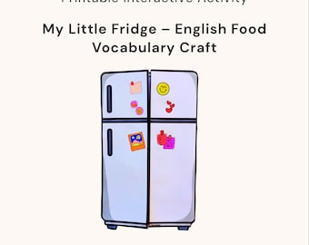 Mi pequeño refrigerador – Manualidad de vocabulario de comida en inglés