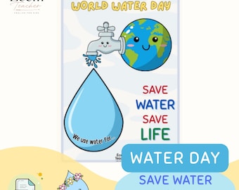 World Water Day Activities | Save Water Flip Book, Lift Flap Worksheet (Digital Download)