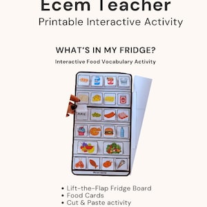Mijn koelkast: voedselwoordenschat ESL-afdrukbaar voor kinderen
