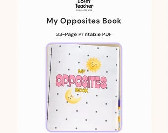 Minilibro de Opuestos / Color y B/N, ESL/EFL (Patrón PDF)