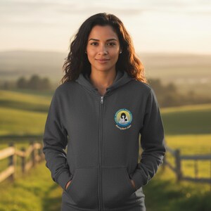 Birth Emergency Skills Training  Zip Hoodie with Making Birth Safer. Warmup Sweatshirt Jacket for Midwife, Doula, L&D Nurse, Birth Nerd