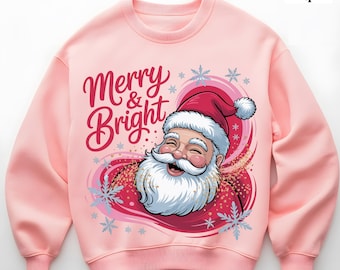 Santa Christmas PNG – Bright Santa Illustration for T-Shirts, Festive Holiday Digital Download, Sublimation Clipart