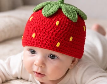 Strawberry Baby Hat Häkelanleitung: Anfänger-freundliches PDF