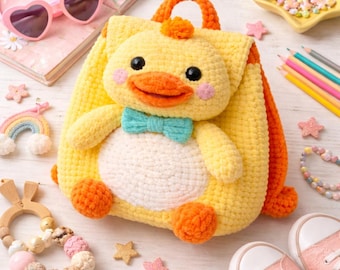 Enten Rucksack Häkelanleitung, anfängerfreundlicher Amigurumi