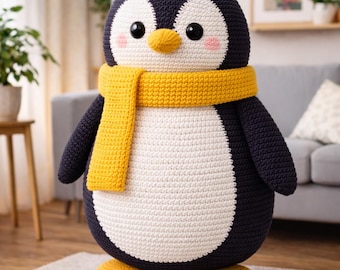 3 ft Pinguin-Muster: Anfänger-freundliches Amigurumi-Spielzeug (PDF-Muster)
