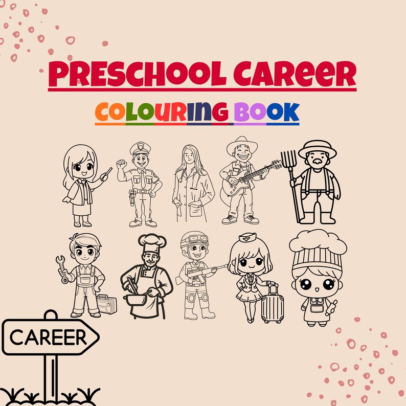 Career Coloring Book for Kids: Printable Activity Pages (PDF) - Etsy