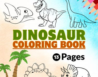 Dinosaur Coloring Book for Kids: Fun Printable Activity Pages (PDF)