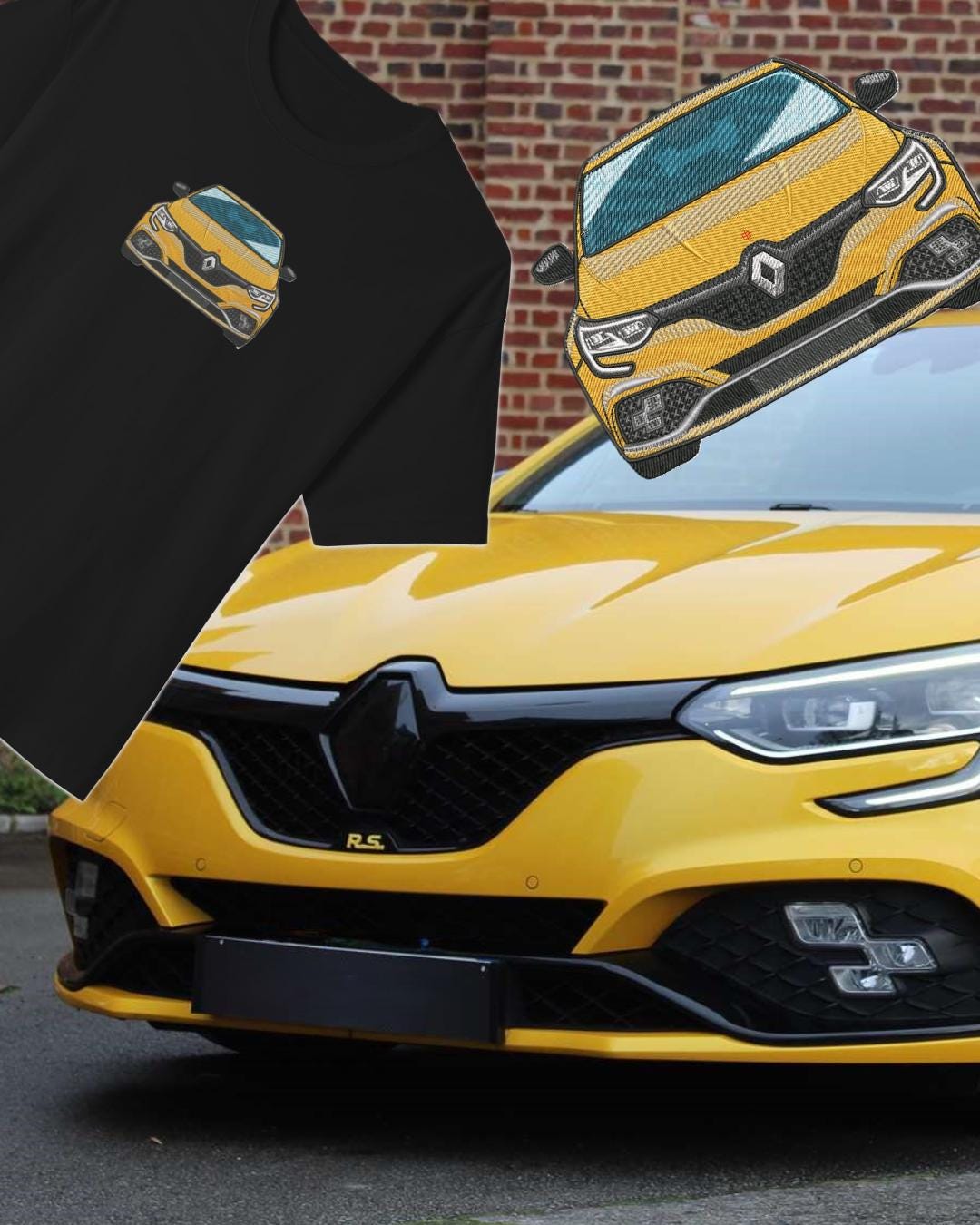 Renault Megane RS Embroidery| Digital Embroidery Design | Cars, Racing ...