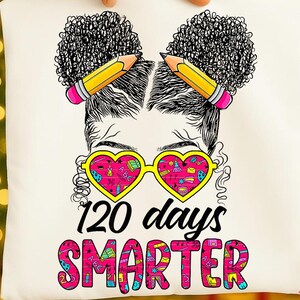 35 Afro Girl 100 Days of School PNG Bundle, 100 Days Smarter PNG, Black Girl School Clipart, Colorful Teacher PNG, Kids School Shirt Designs image 14