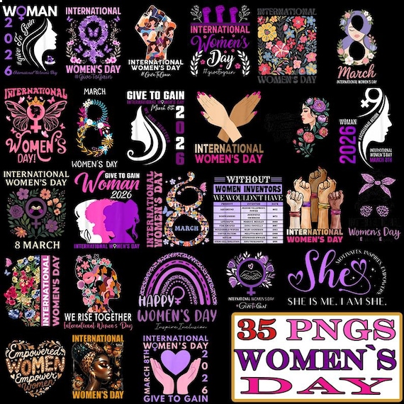 International Women’s Day PNG Bundle 2026, 8 March PNG, Empowered Women PNG, History of Women Inventors, National Women's History Month 2026