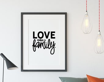 Personalized Love Makes A Family Wall Art Mothers Day Gift Gotcha Day Wall Art Adoption Gift For Family Adoption Day Print Family Day Gift