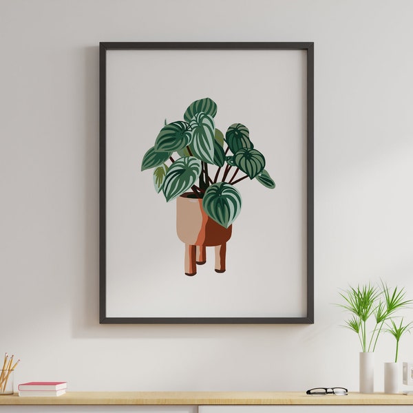 Aglaonema Botanical Art Dieffenbachia Houseplant Plant Lover Gift Oversized Wall Art Modern Downloadable Printable Wall Art Gift