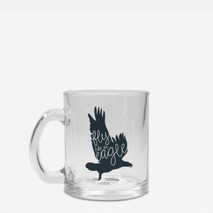 Isaiah 40:31 Bible Verse Encouraging Glass Mug Graduation Gift Auburn Eagles Coffee Mug College Student Coffee Mug Gift for Football Season image 6