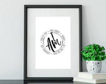 I Am Who You Say I Am Modern Christian Printable For the Home Faith Based Digital DIY Wall Art