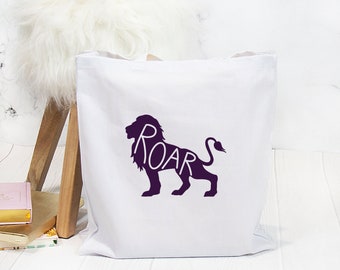 UNA Roar Lions Tote Bag Gift Idea University of North Alabama Heavy Book Bag Teacher Gift Florence Alabama Tote Bag Gift for Students