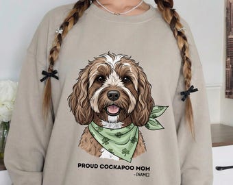 Camiseta para o Dia de São Patrício com um Cockapoo, um Cockapoo esperto e sortudo, um pai ou mãe orgulhoso(a) de um Cockapoo, e um irlandês de coração.