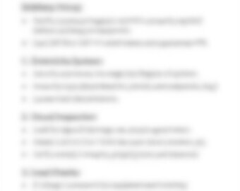 Contractor Diagnostic Procedure / Field Ready Troubleshooting Checklist for Electricians.