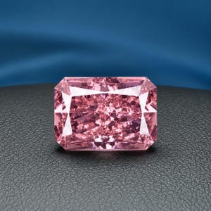 55 Ct Natural Pink Zircon Cambodian Emerald Cut Loose Gemstone