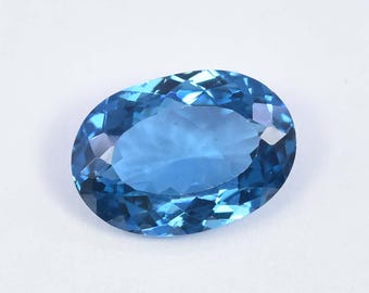 Pedra preciosa de turmalina azul indicolita, lapidação oval de 10,30 ct, pedra solta para fabricação de joias, cristal de turmalina natural