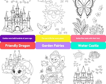 Kids Colouring Pages Printable | 20 Fun Themed Worksheets | Instant Download PDF | Preschool & Kindergarten Activities