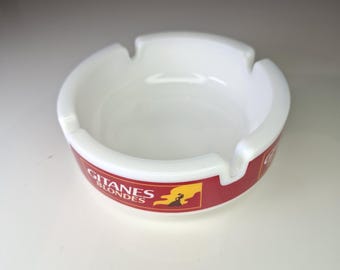 Zeldzame blonde Gitanes-asbak gemaakt in Frankrijk Vintage tabaksreclame
