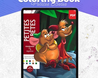 Mystery Coloring Petites Betes, Digital, 100+ Pages by numbers, Mystery Coloring, Disney Coloring Book, PDF Coloring Book