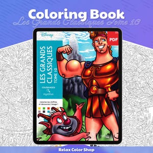 Libro da colorare Disney Mystery, oltre 100 pagine (PDF digitale)