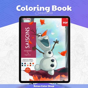 Stagioni da colorare misteriose, digitale, oltre 100 pagine numerate, colorazione misteriosa, libro da colorare Disney, libro da colorare in PDF