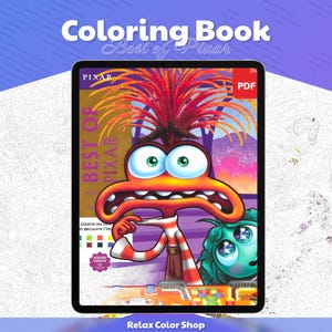 Libro da colorare Mystery Pixar, oltre 100 pagine (PDF digitale)