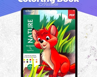 Mystery Coloring Nature, Digital Coloring on Ipad, 100+ Pages by numbers, Mystery Coloring, Disney Coloring Book, PDF Coloring Book