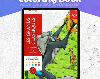 Mystery Malbuch Les Grands Classiques Tome 1, Digital, 100+ Seiten nach Zahlen, Mystery Malbuch, Disney Malbuch, PDF Malbuch