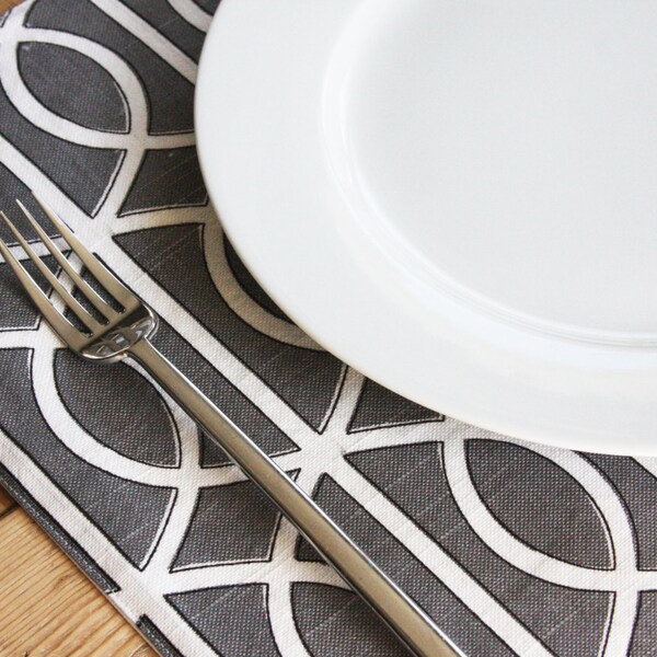 Reserved for zaquetta modern Placemats - Round concrete Squiggles - Set of 4 round FREE US SHIPPING