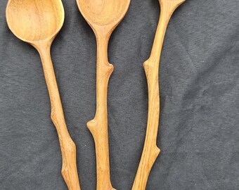 33種類のデザイン木製スプーン手彫りオーガニック、手作り木製スプーン