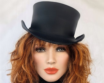 Scarlett M Leather Tophat Steampunk Renaissance Pirate