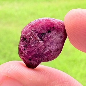Natural Ruby Rough Stone | Untreated Red Ruby Gemstone | 20.25 Ct July Birthstone | 20x15x5 mm Raw Ruby Crystal | Jewelry Making