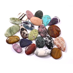 Mischkristall Wohnung zurück Cabochon Natürlicher Edelstein für die Herstellung von Wire Wrapping oder Makramee Schmuck Metallschmied