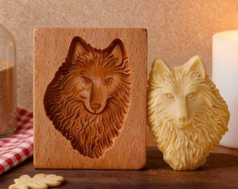 Wooden Cookie Mold: Creative Animal Shaped Biscuit Stamp, Holiday Baking Cutter Wood