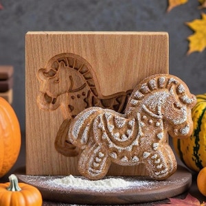 Wooden Cookie Cutter: Horse Cookie Mold, Gingerbread Stamping