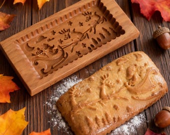 Molde para hornear navideño: Estampador de galletas de Papá Noel/Reno/Trineo, Regalos de Navidad